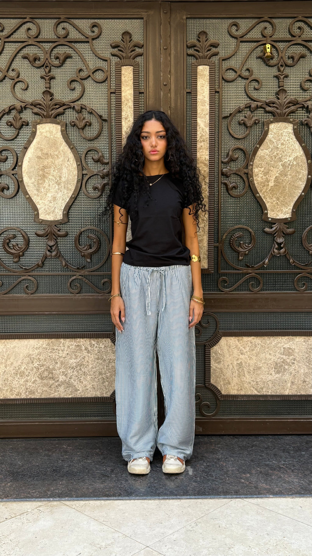 the non see through striped pants