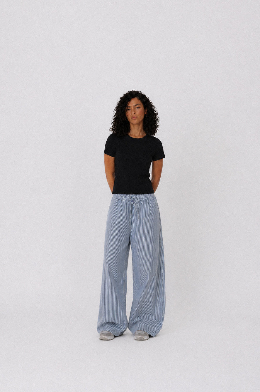 black basic x striped