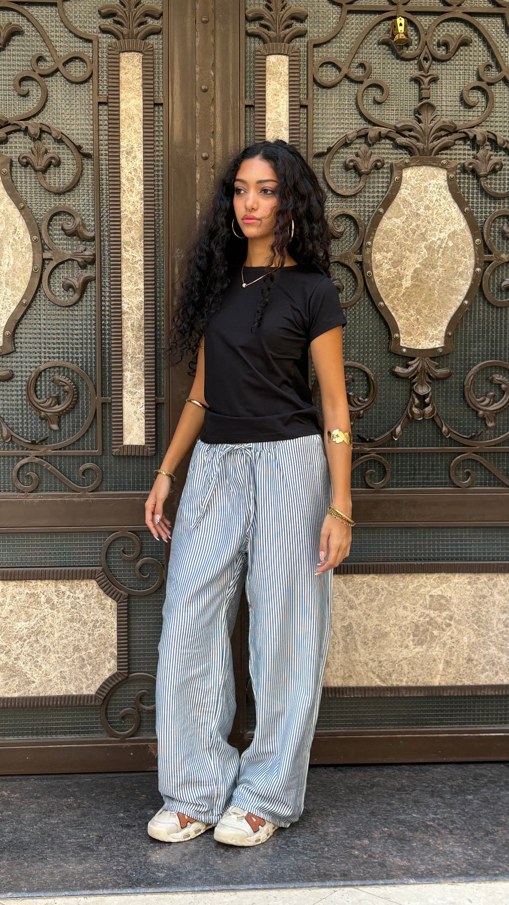 the non see through striped pants