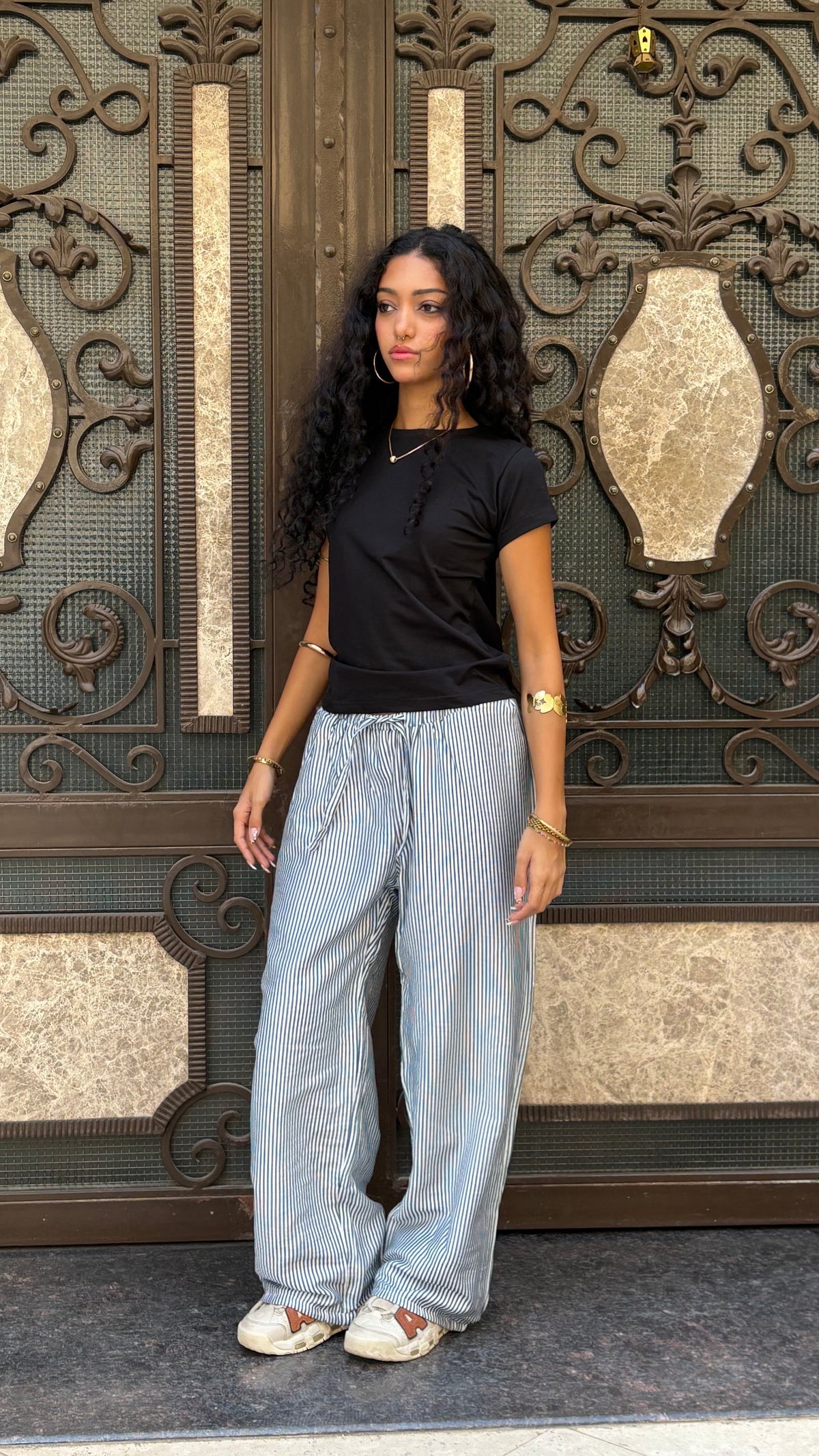 the non see through striped pants