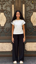 The Loose Non See-Through Linen – Black