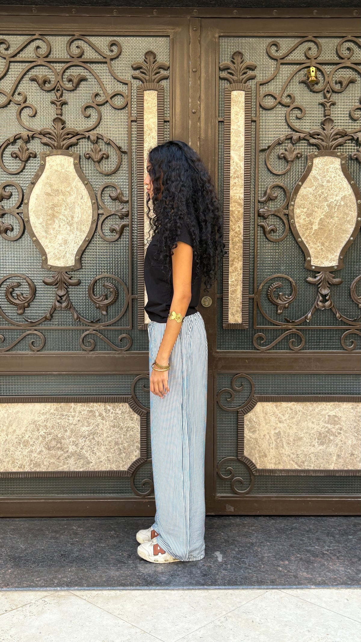 the non see through striped pants