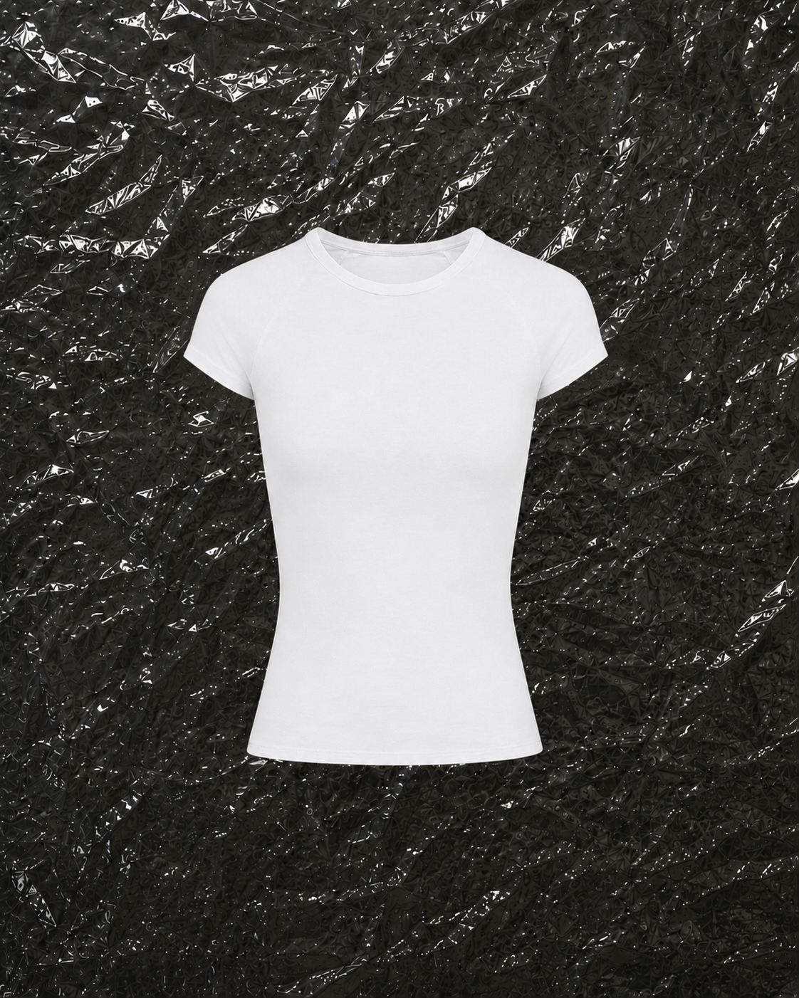 The double layered cotton basic - white