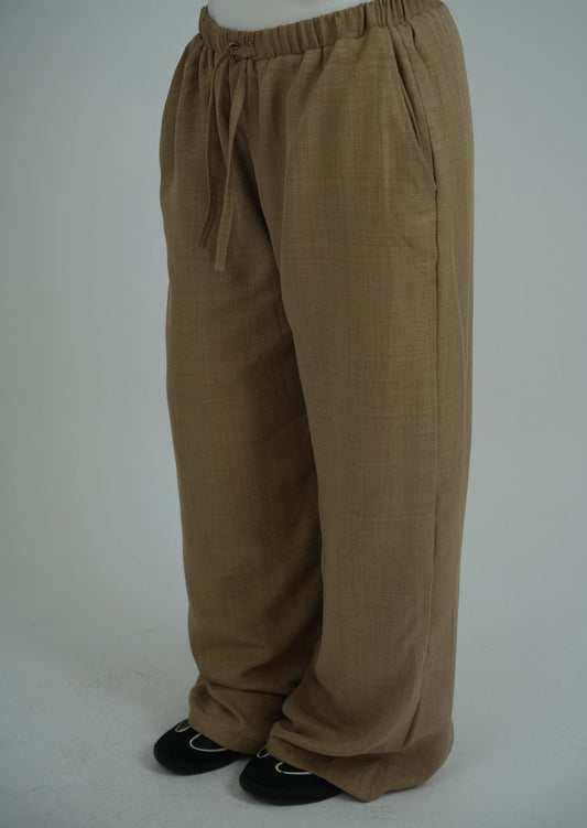 The Loose Non See-Through Linen – Beige