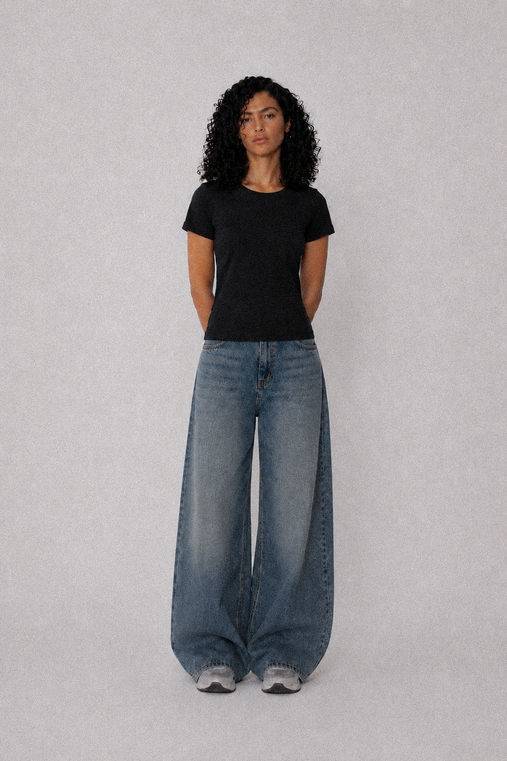 The All-Black Set — Black Linen Pants + Black Basic Top