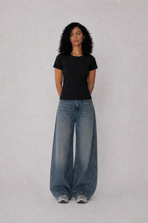 The All-Black Set — Black Linen Pants + Black Basic Top