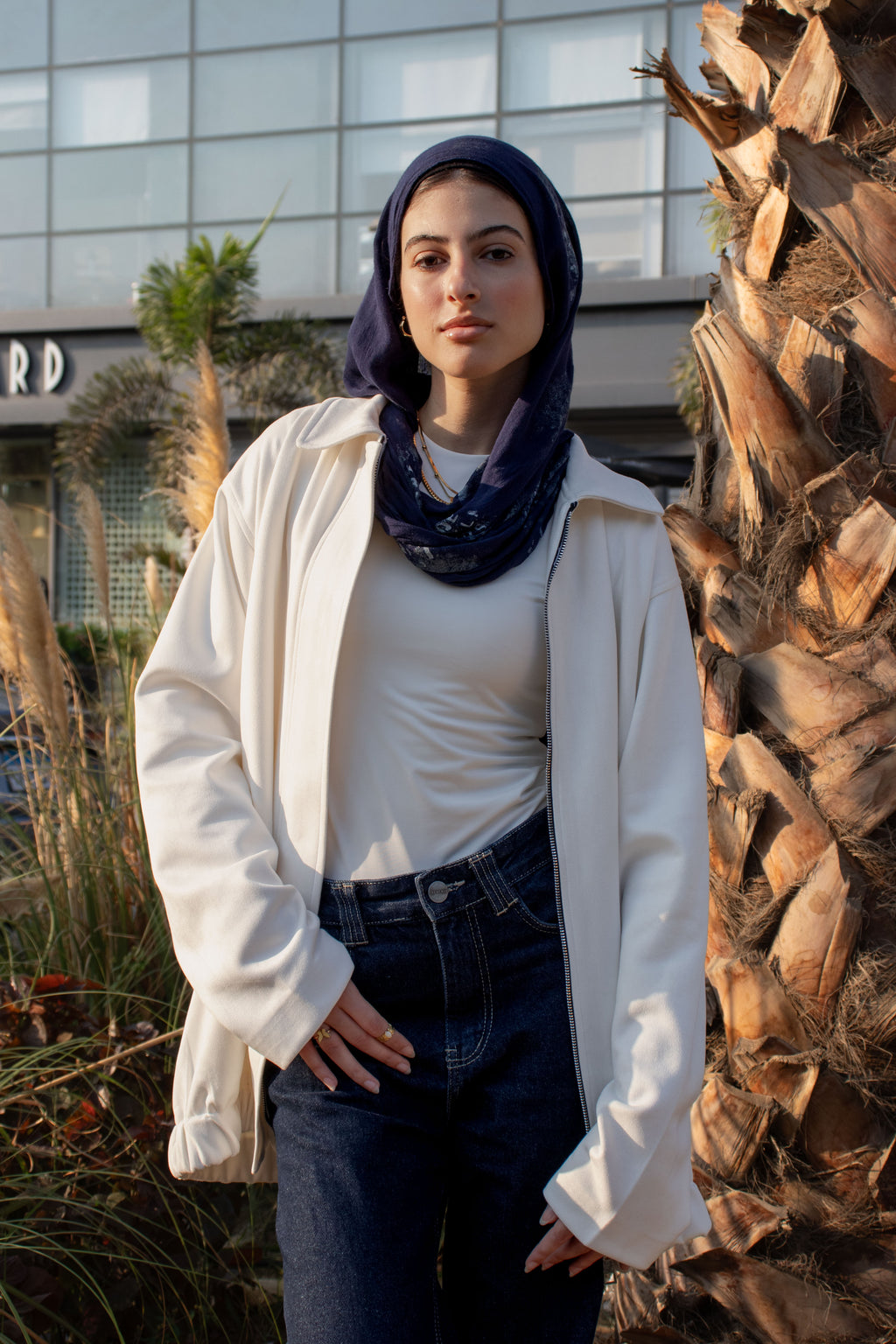 The Relaxed Fit Suede Jacket - White