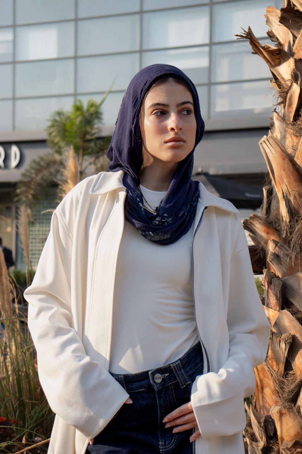 The Relaxed Fit Suede Jacket - White