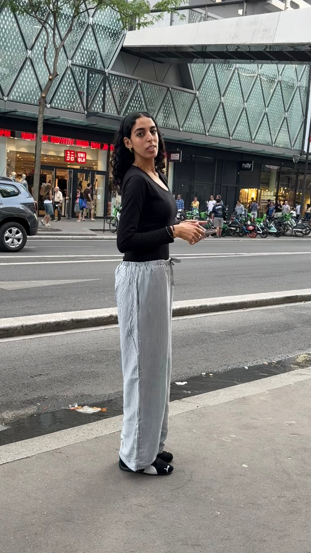 the non see through striped pants