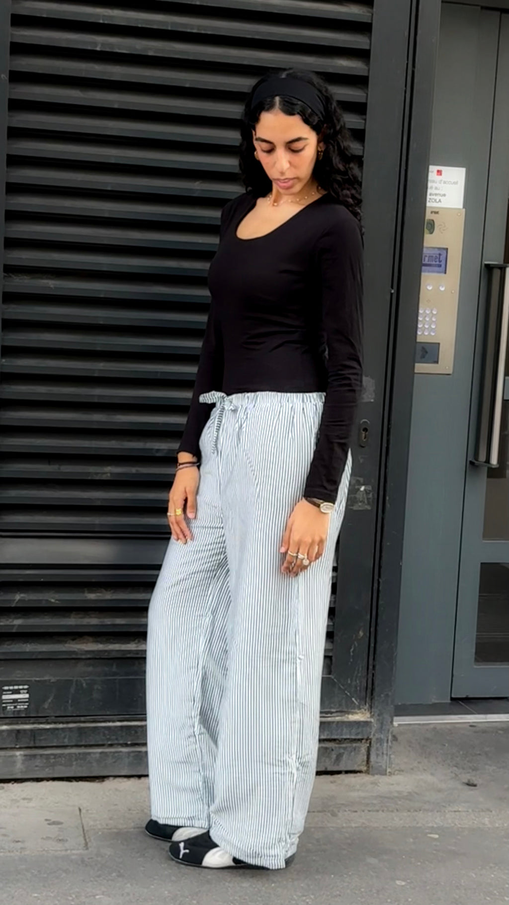 the non see through striped pants