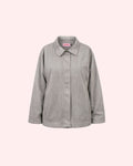 The Relaxed Fit Suede Jacket - Grey