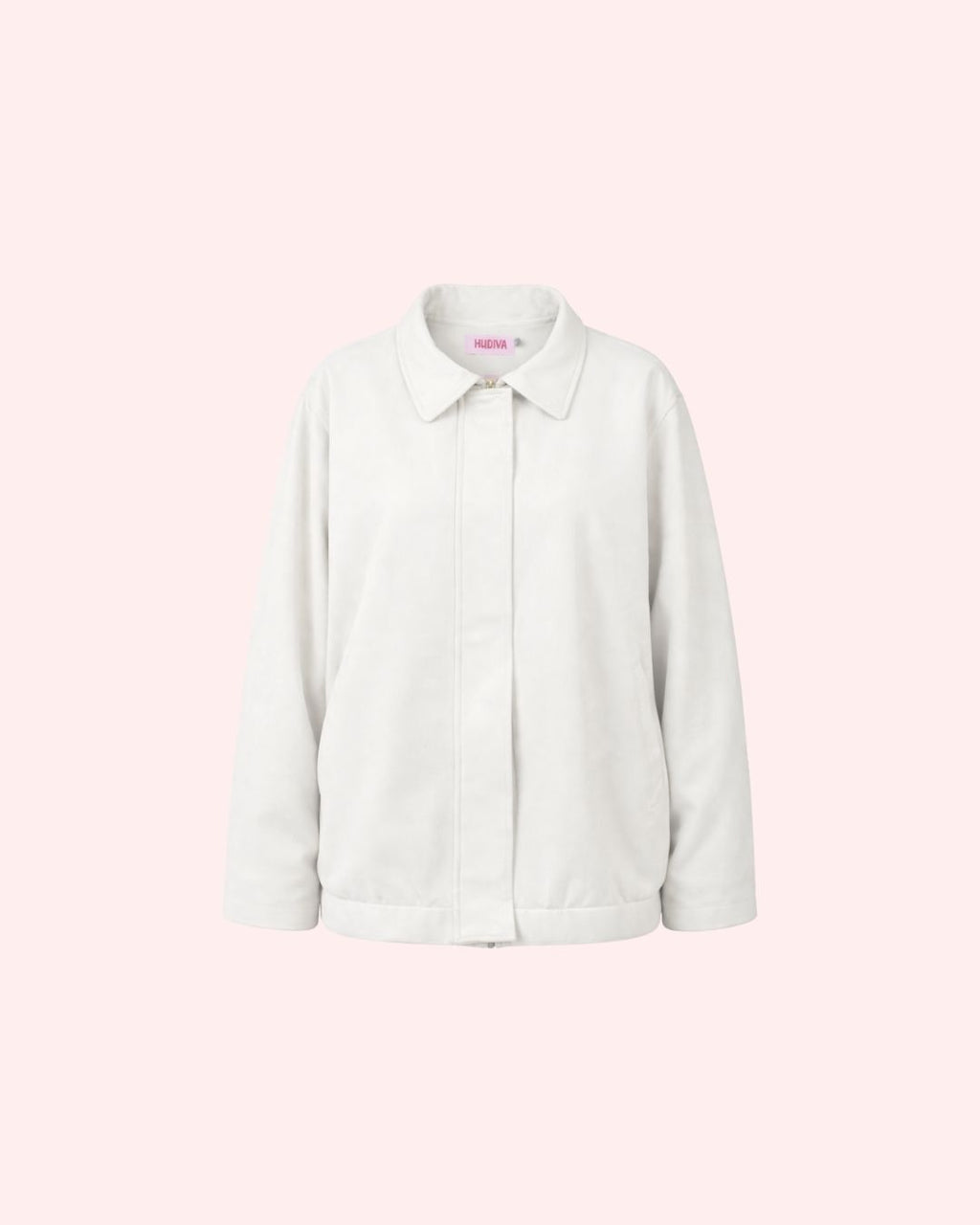 The Relaxed Fit Suede Jacket - White