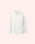 The Relaxed Fit Suede Jacket - White