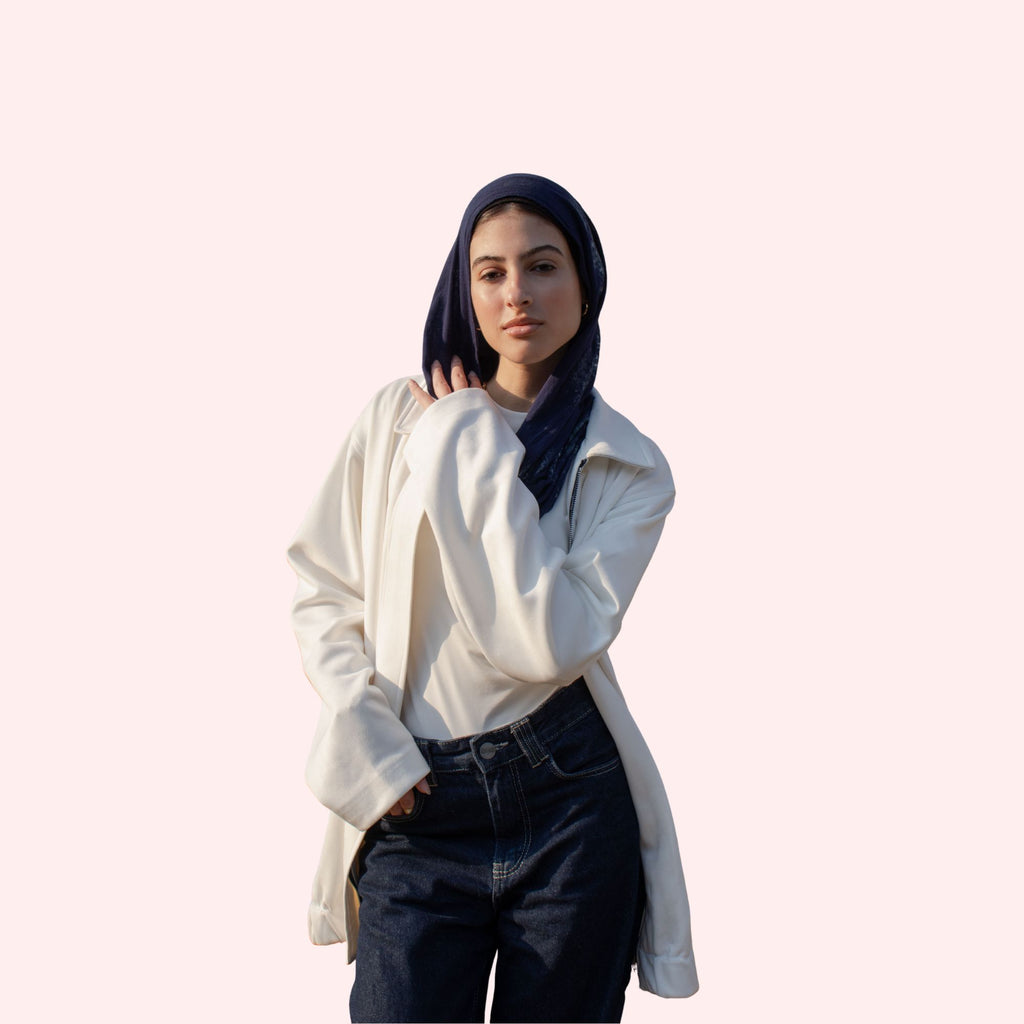 The Relaxed Fit Suede Jacket - White