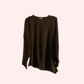 Asymmetrical Brown Top