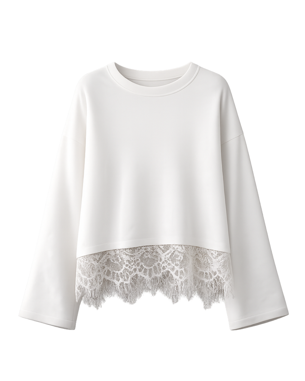 everyday lace top - white