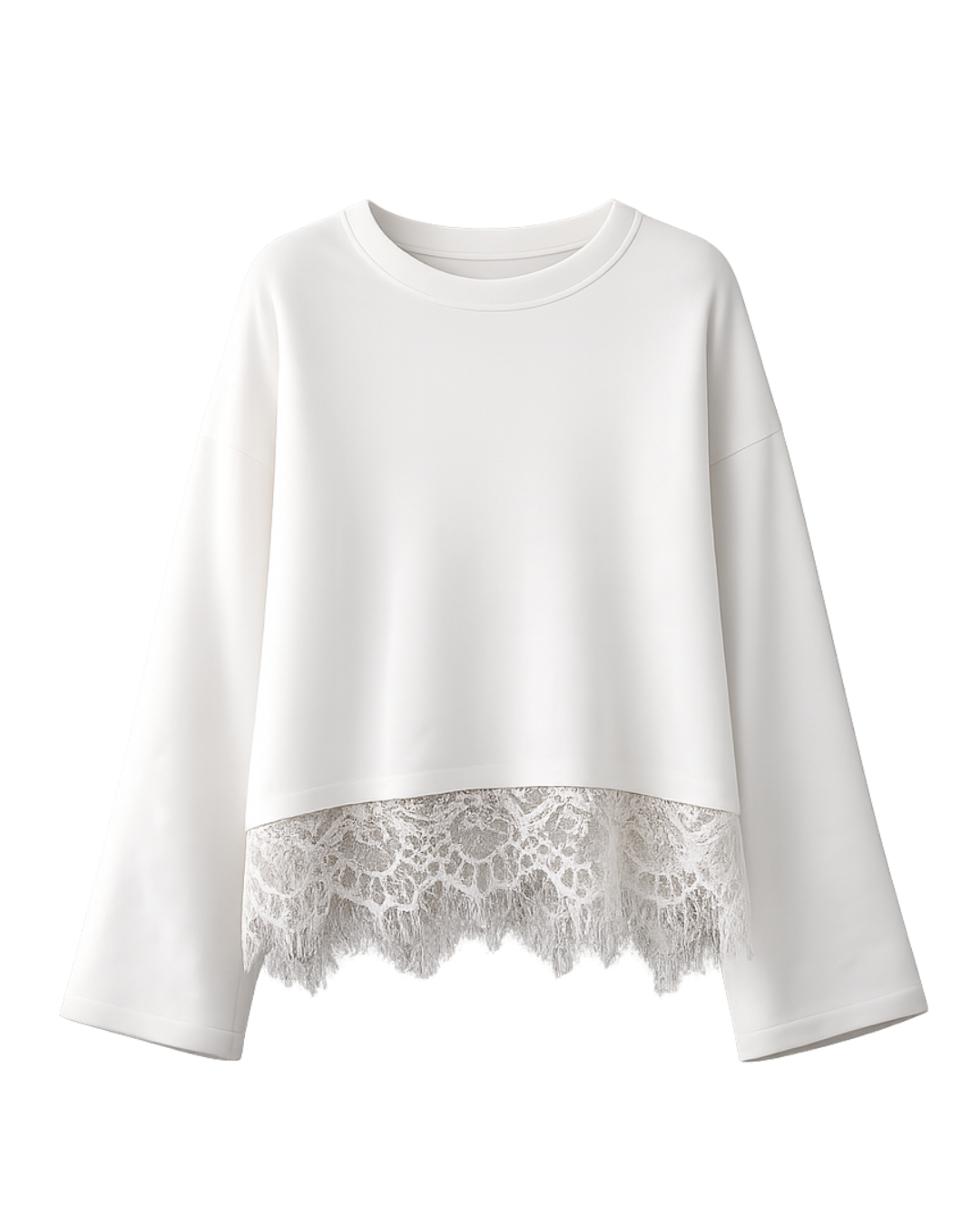 everyday lace top - white