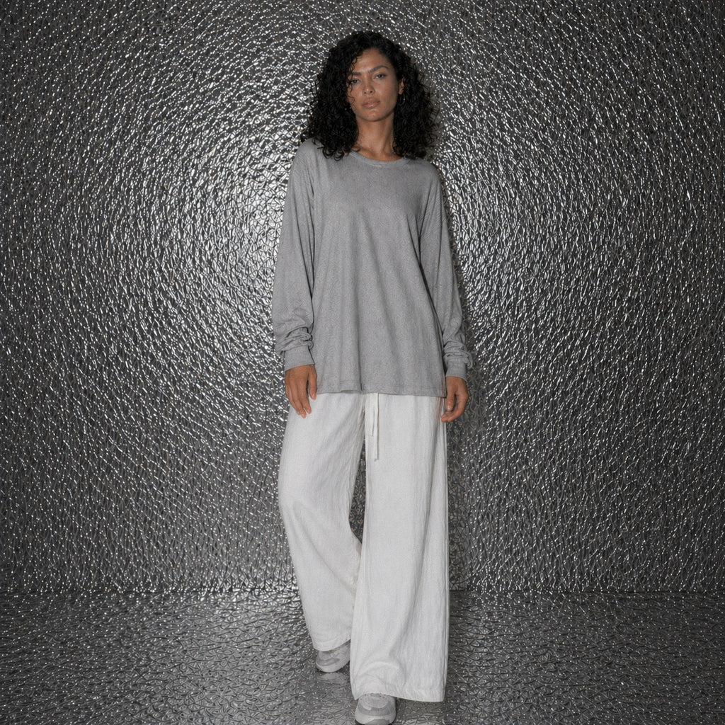 The Loose Non See-Through Linen – White